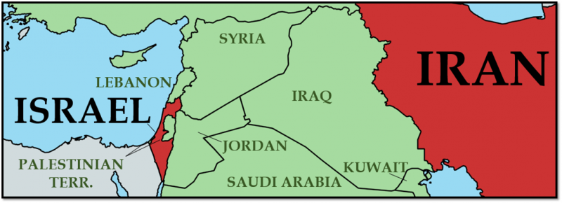 Israel to Iran map red 3.png